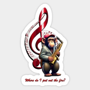 Mono saxofonista Sticker